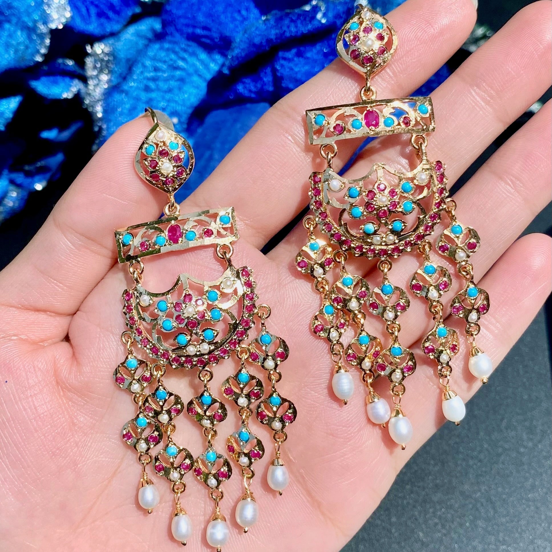 Dubai Style Gold Plated  Earrings | Long Danglers For Women ER 488