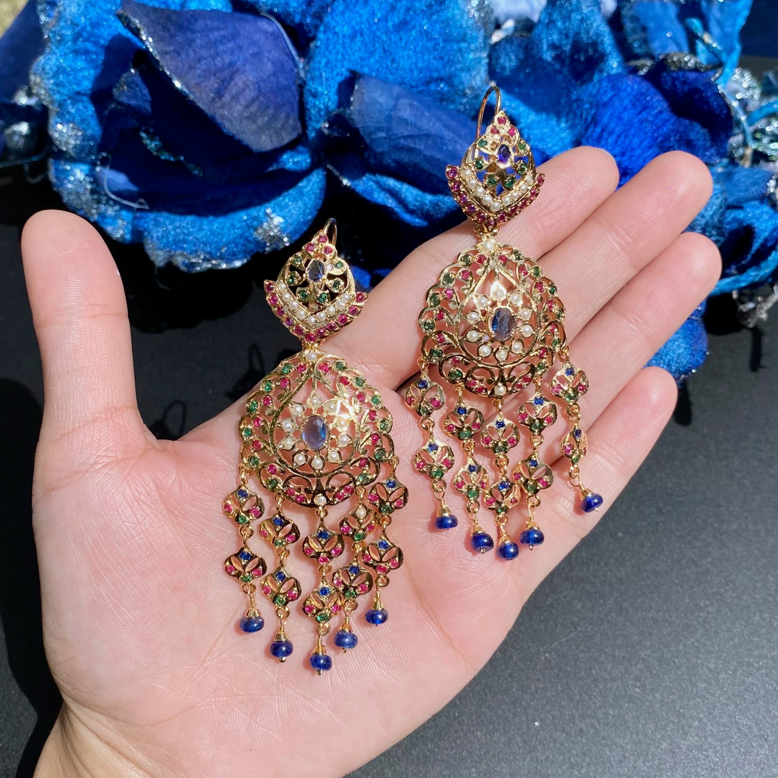 shop indian silver earrings gold plated online in nyc