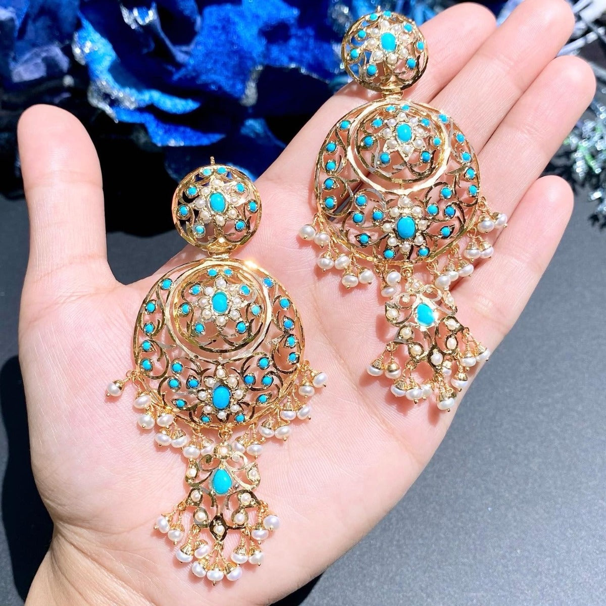 rajasthani jewels feroza danglers