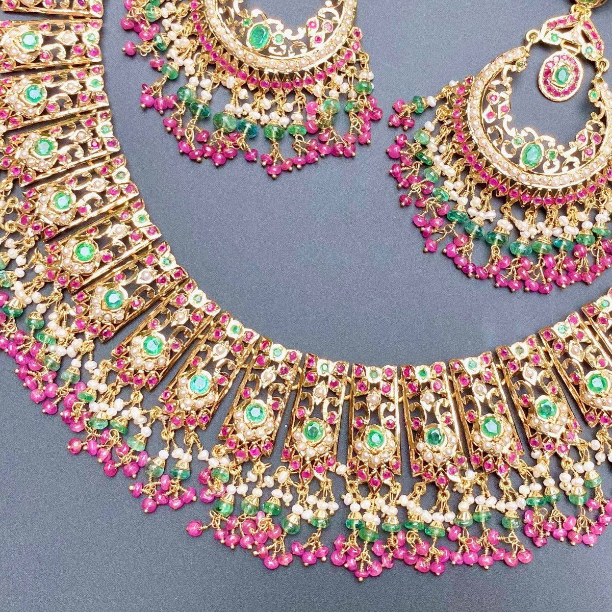 22k gold necklace sets usa