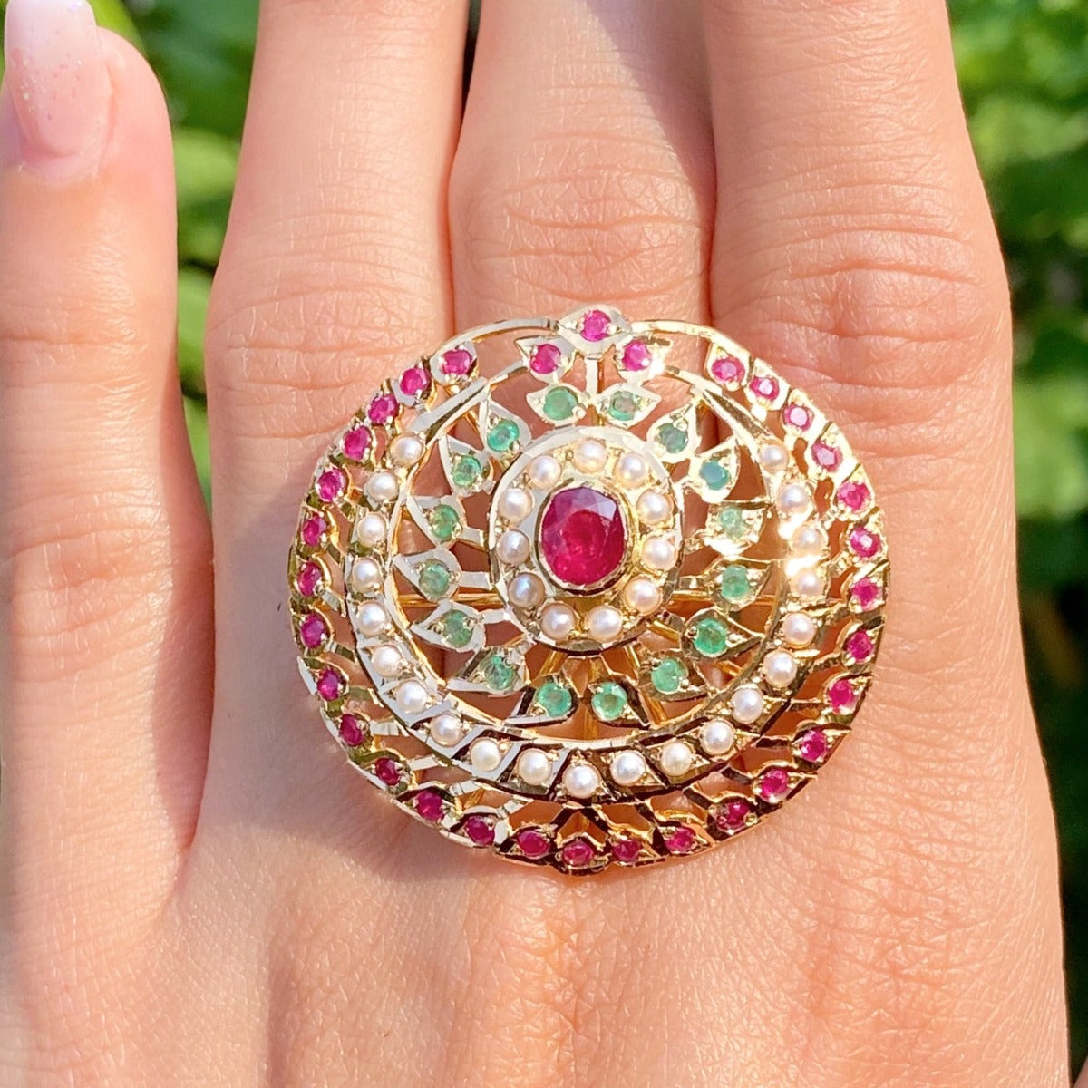 22k gold cocktail ring for indian brides