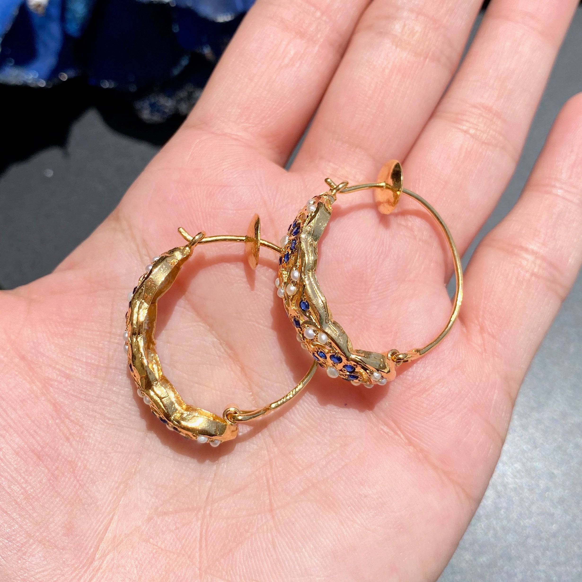 Dainty Hoop Earrings | Premium Craftsmanship on Silver with Gold Plating ER 581