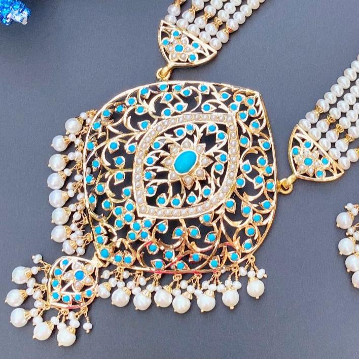 22k gold indian rani haar set