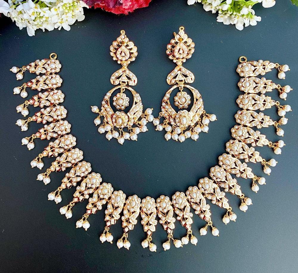 pearl necklace set indian 