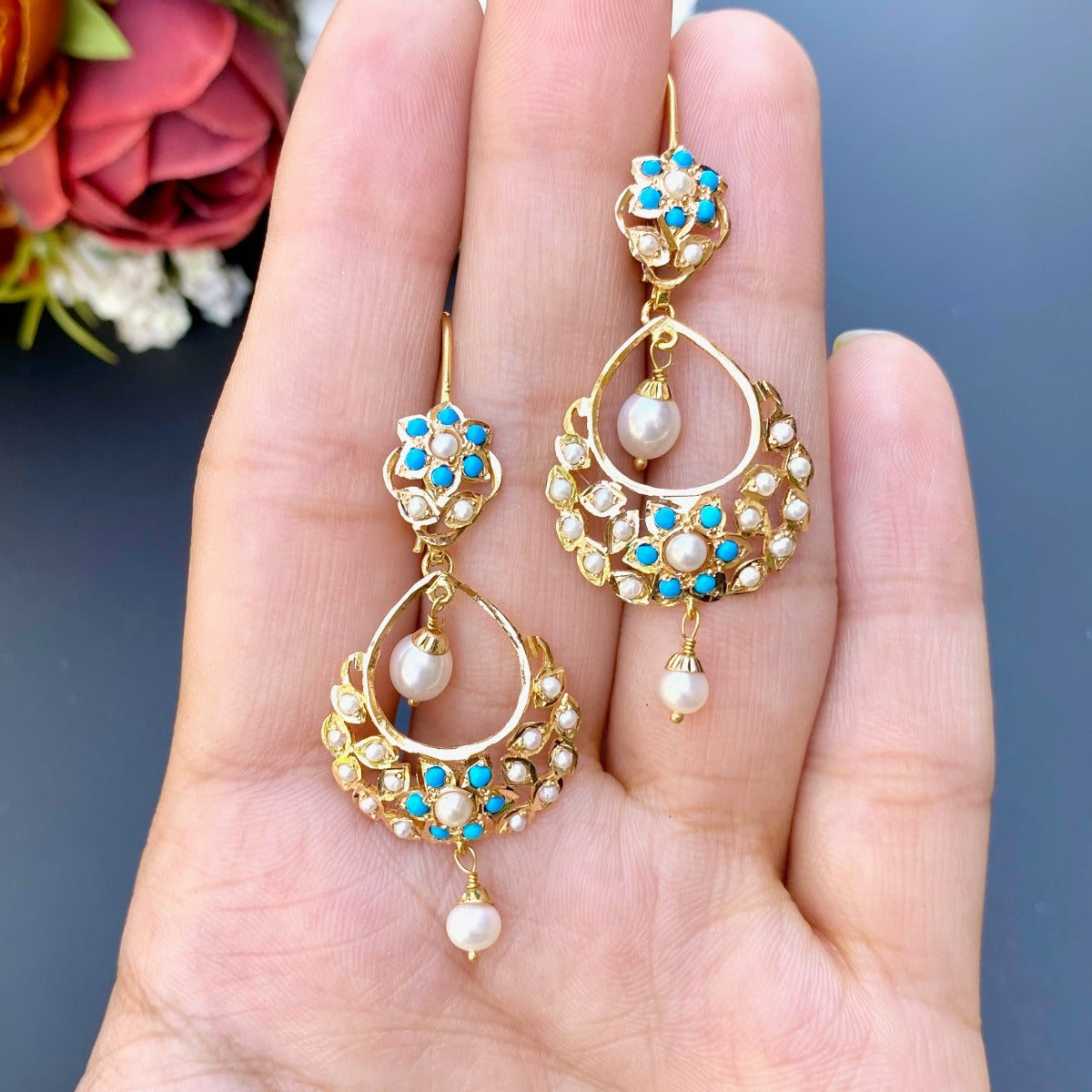 buy indian turquoise earrings online in california