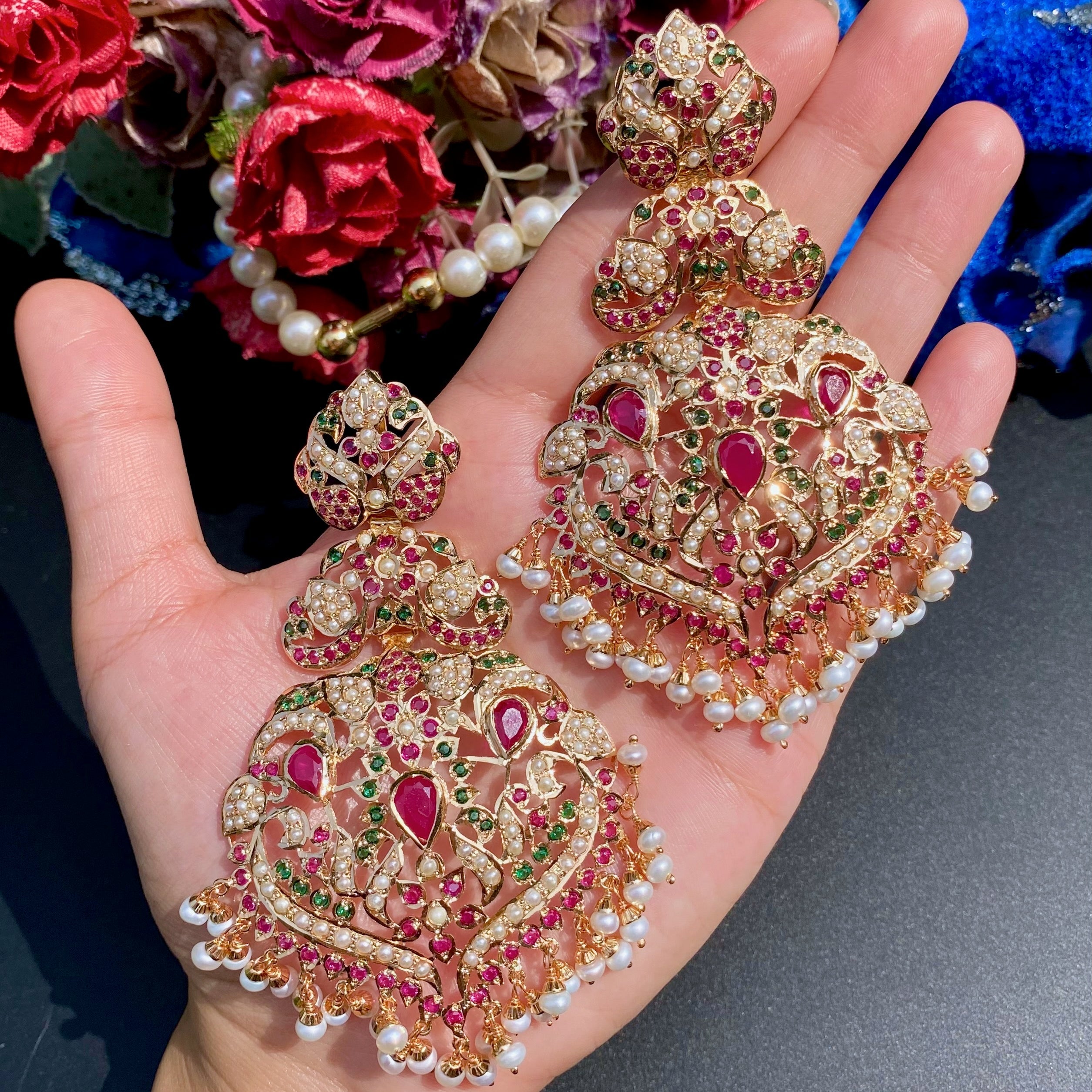 pakistani jadau earrings online