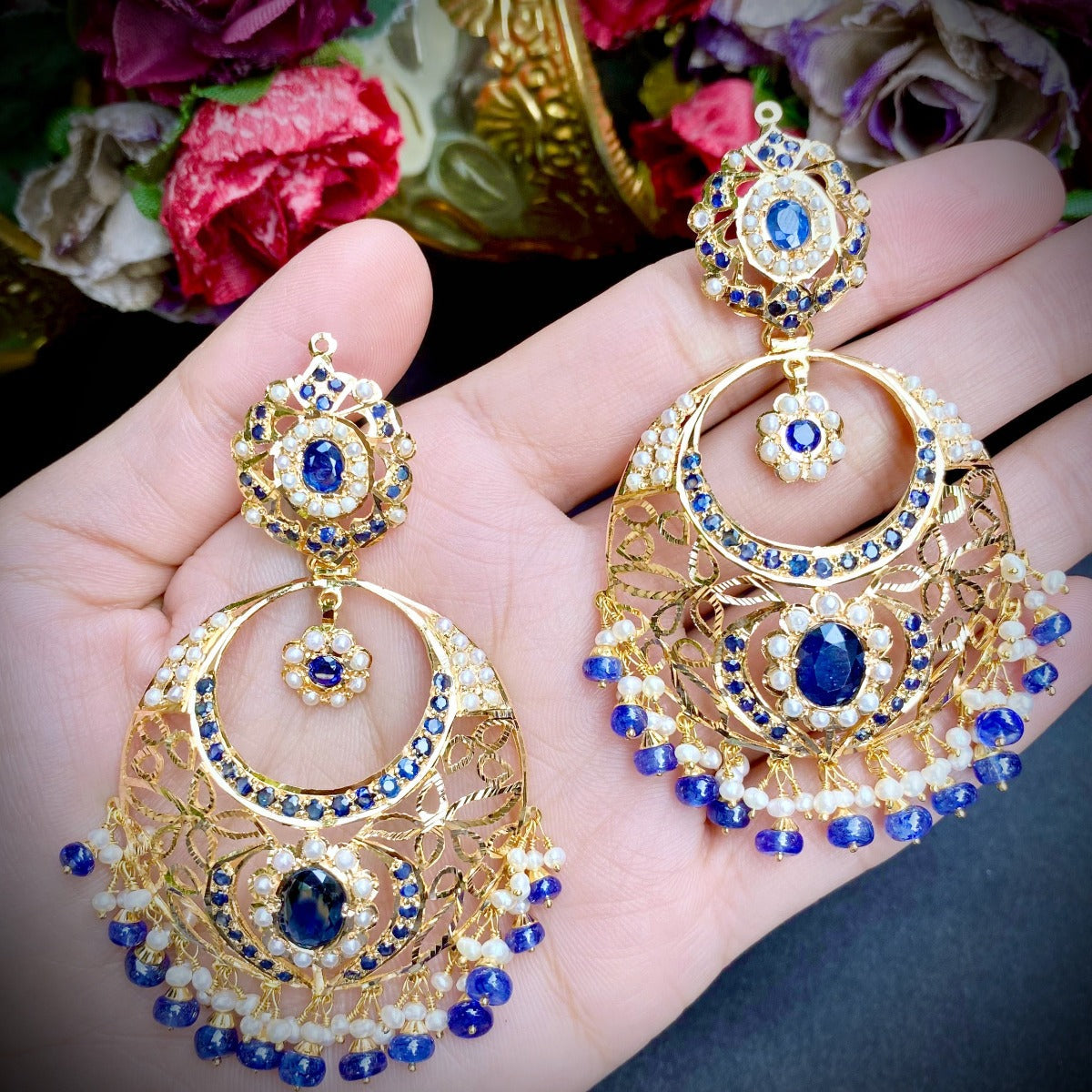 tanishq gold chandbali earrings with price