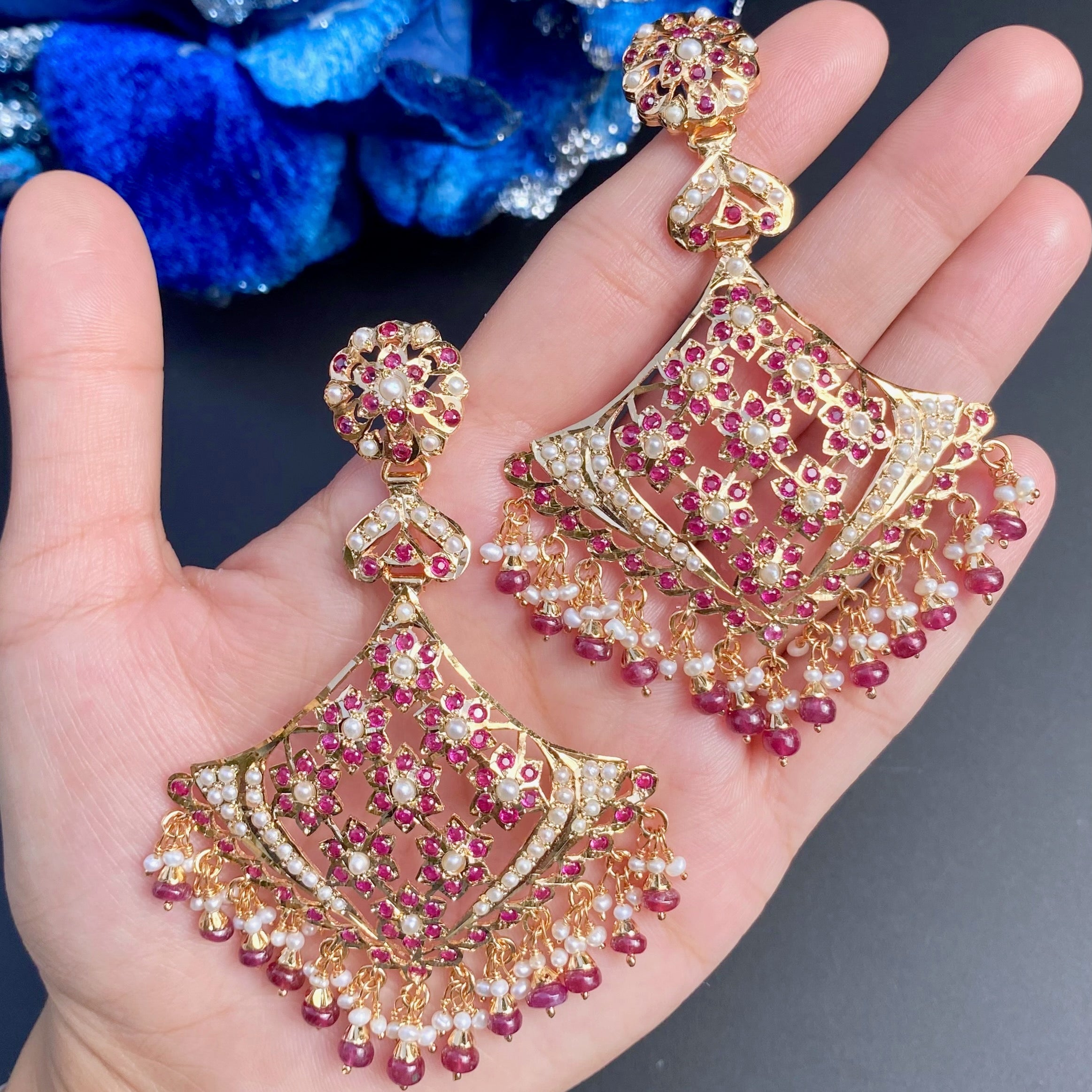 gold plated earrings pakistani