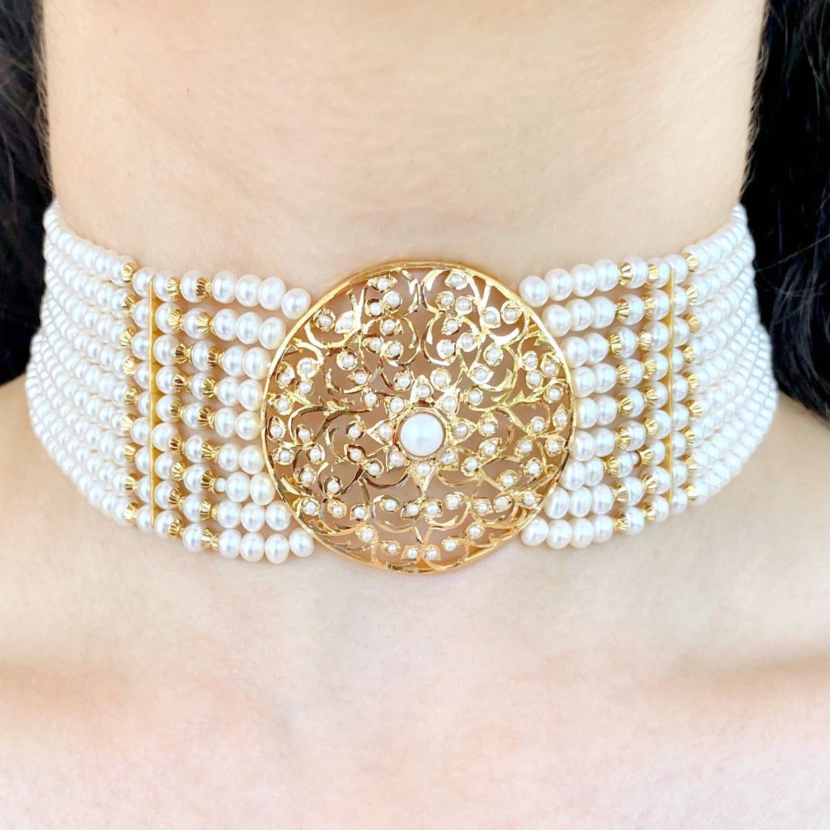 Layered Pearl Choker | Edwardian Era Jewelry Inspired Design Details