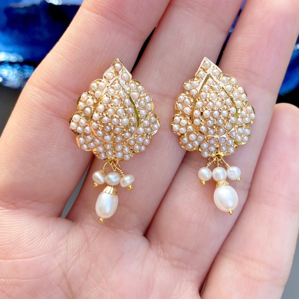 fine pearl tops in 22k gold