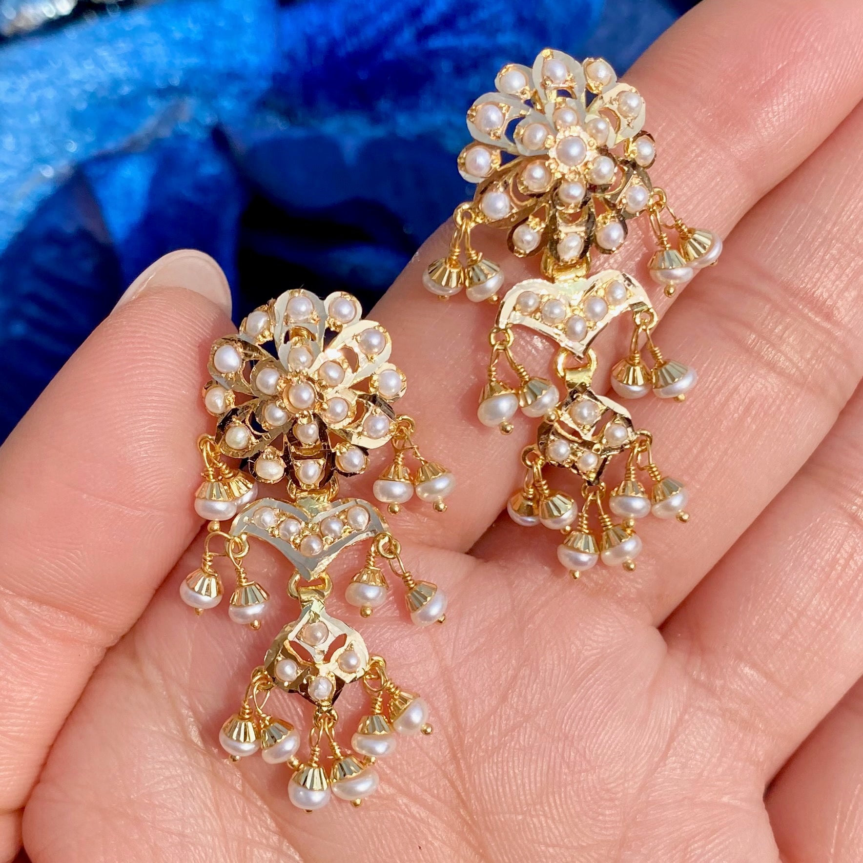 Gold Choker Set | Freshwatetr Pearls | Light Weight Jadau Jewelry