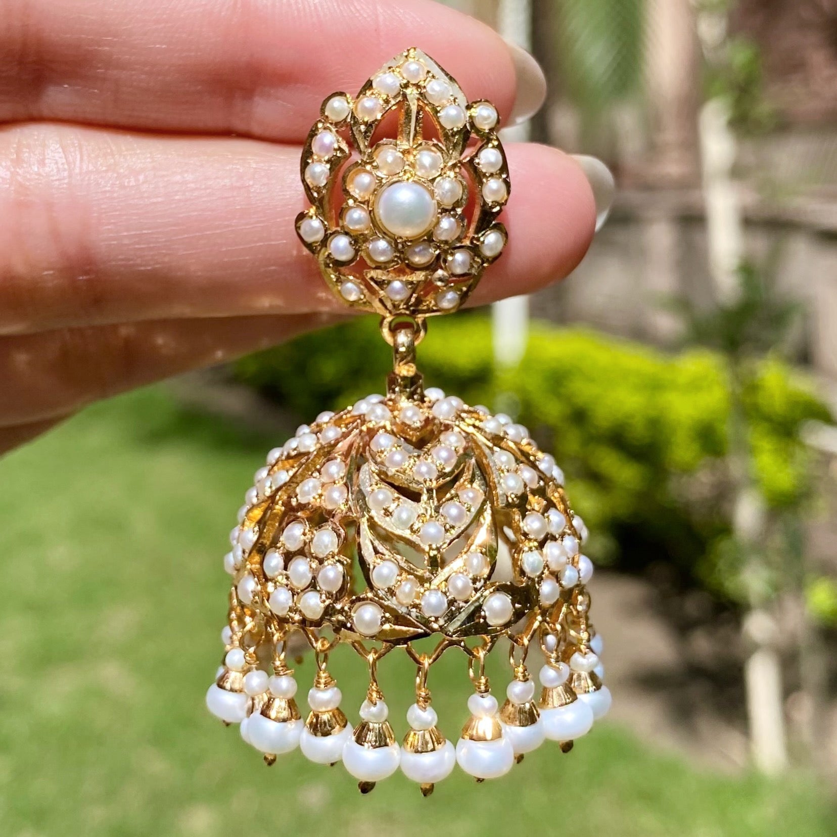 Punjabi pearl jhumki