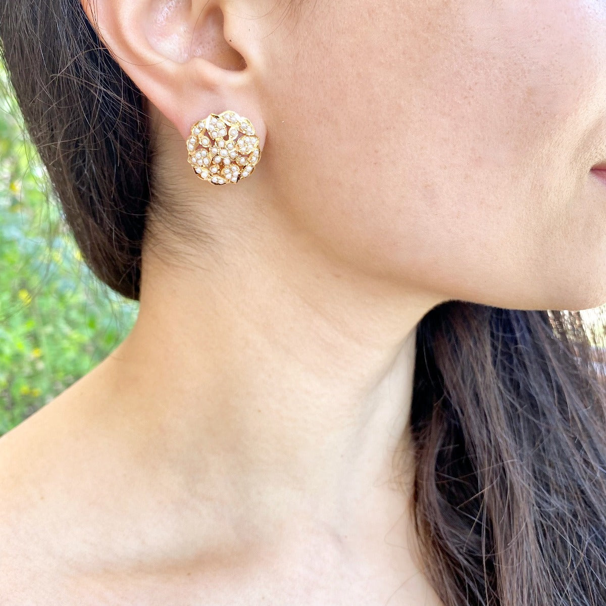 mangatai pearls gold studs