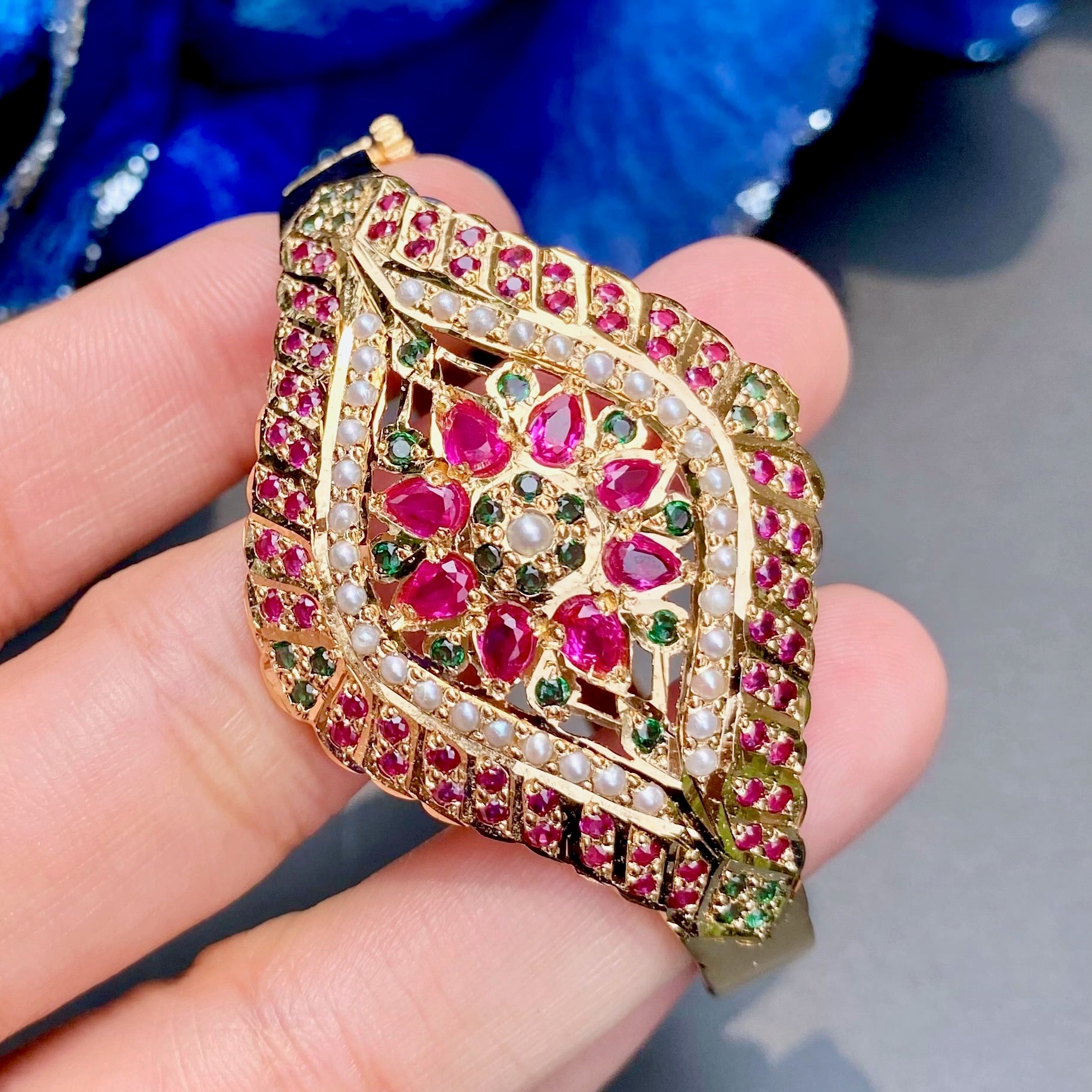 exquisite jadau bracelet for women fusion indian jewelry