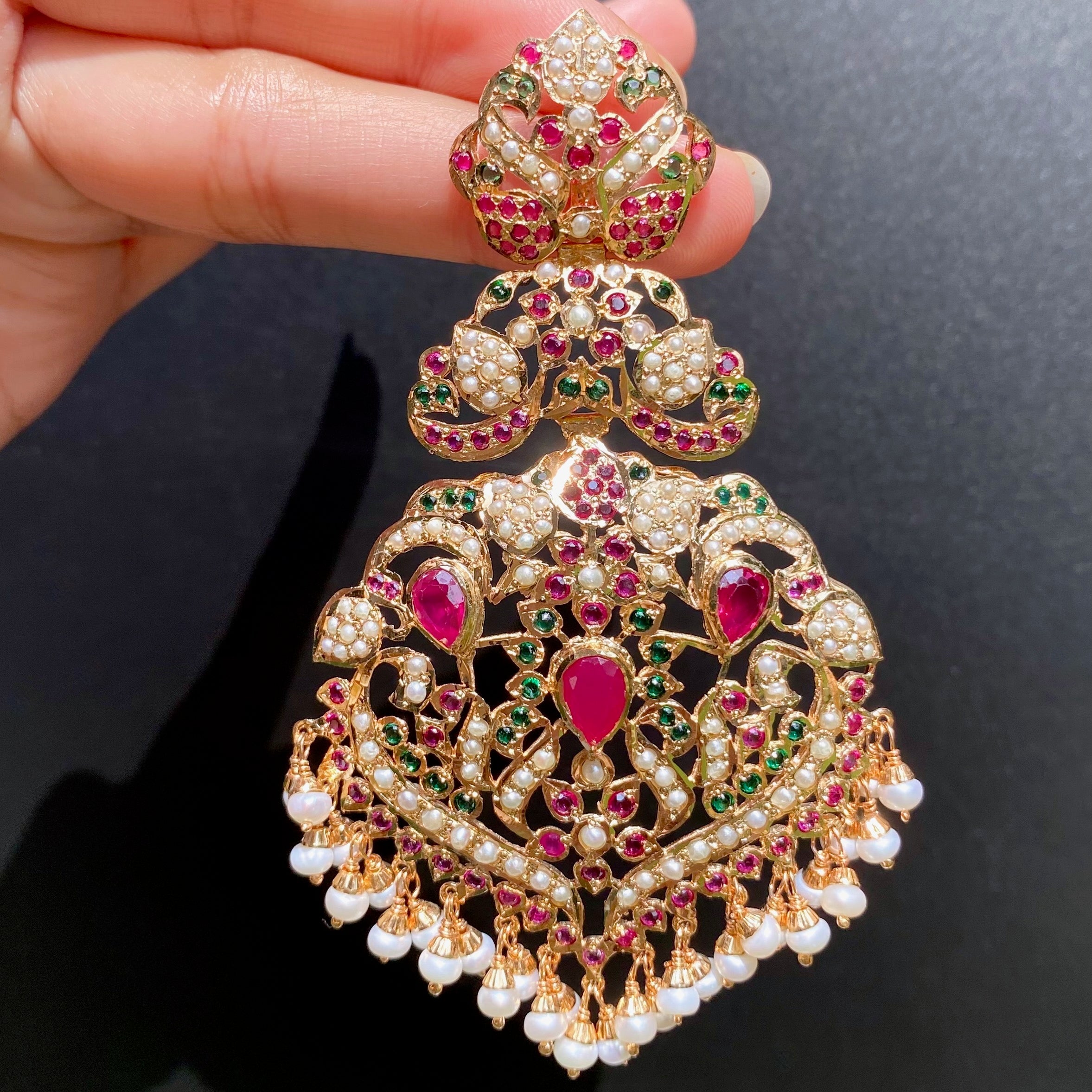 buy large pakistani stone earrings in usa