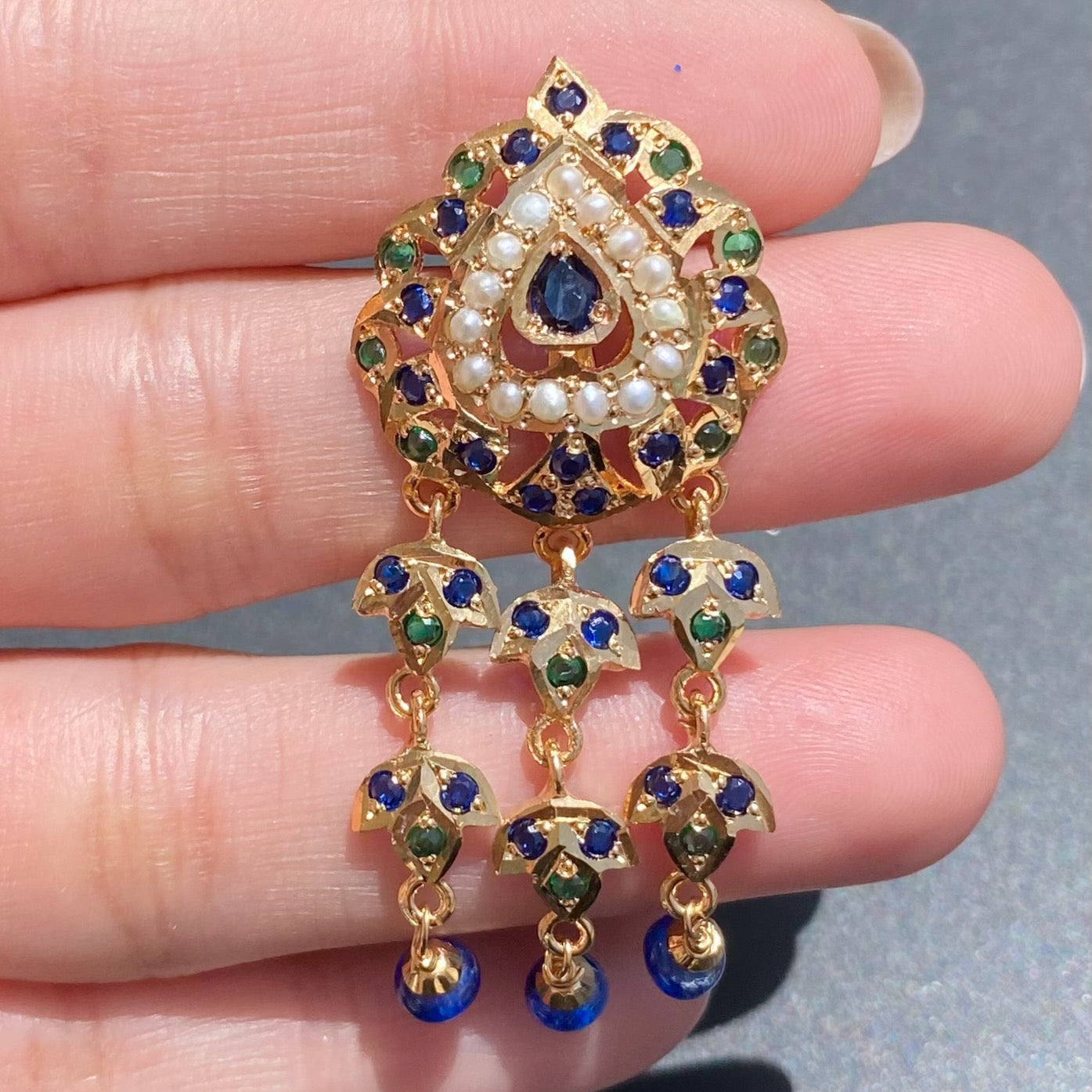 Tribal Earrings | Premium Jadau Craft on Silver Base | Gold Plated