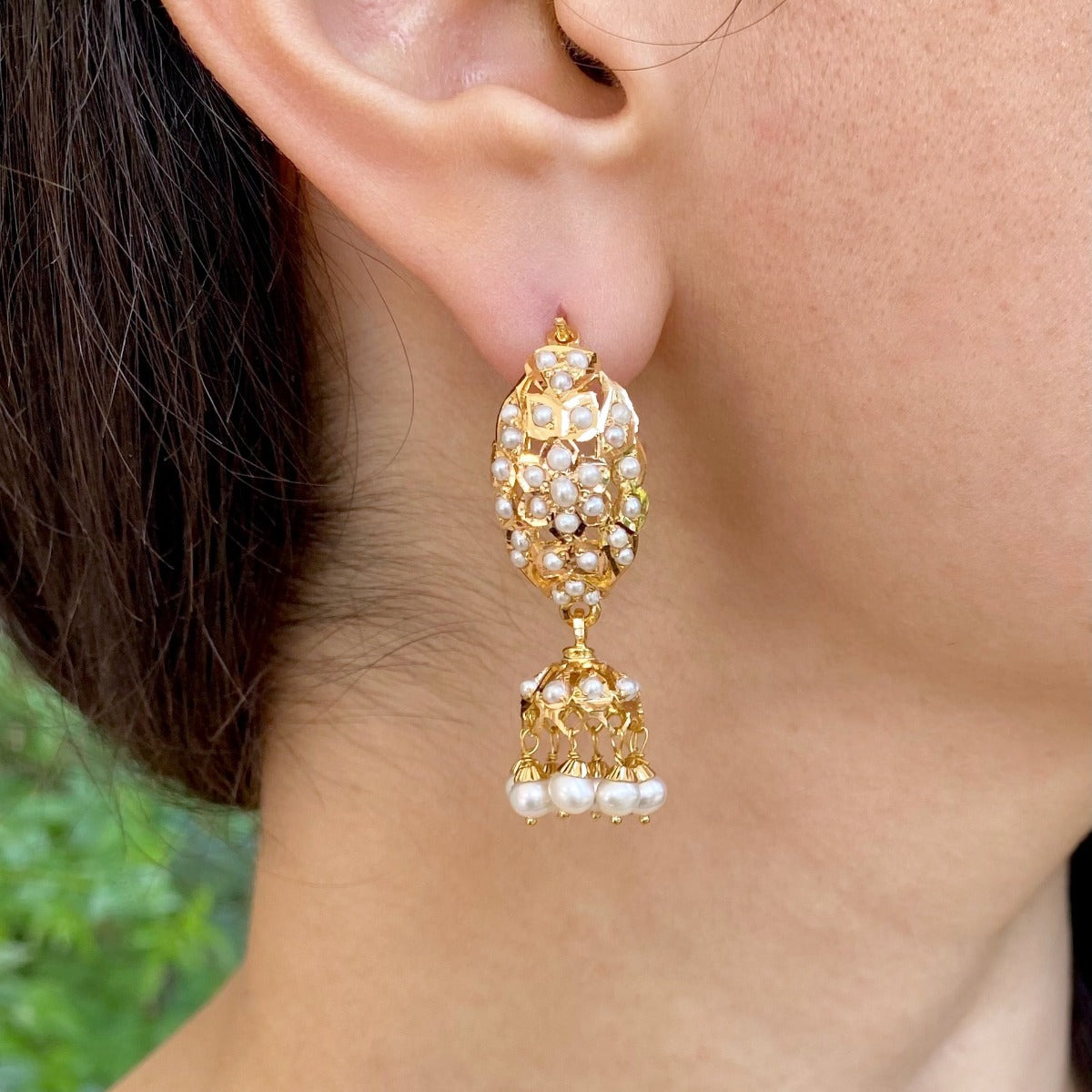 ethnic indian gold earrings for women