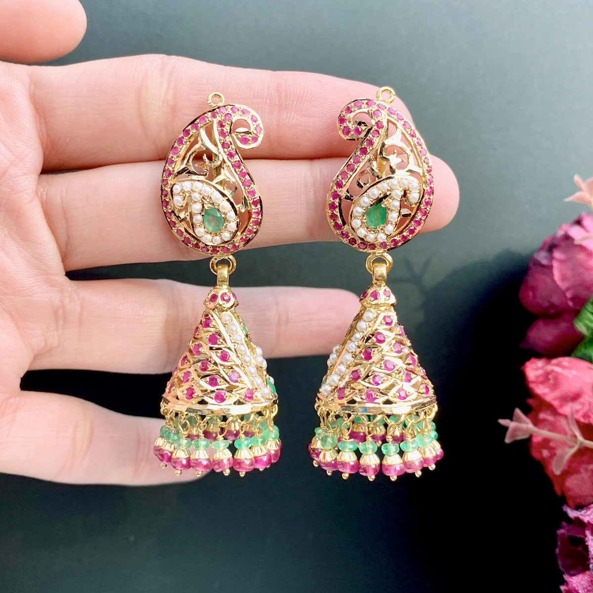 malabar gold jhumka earrings online