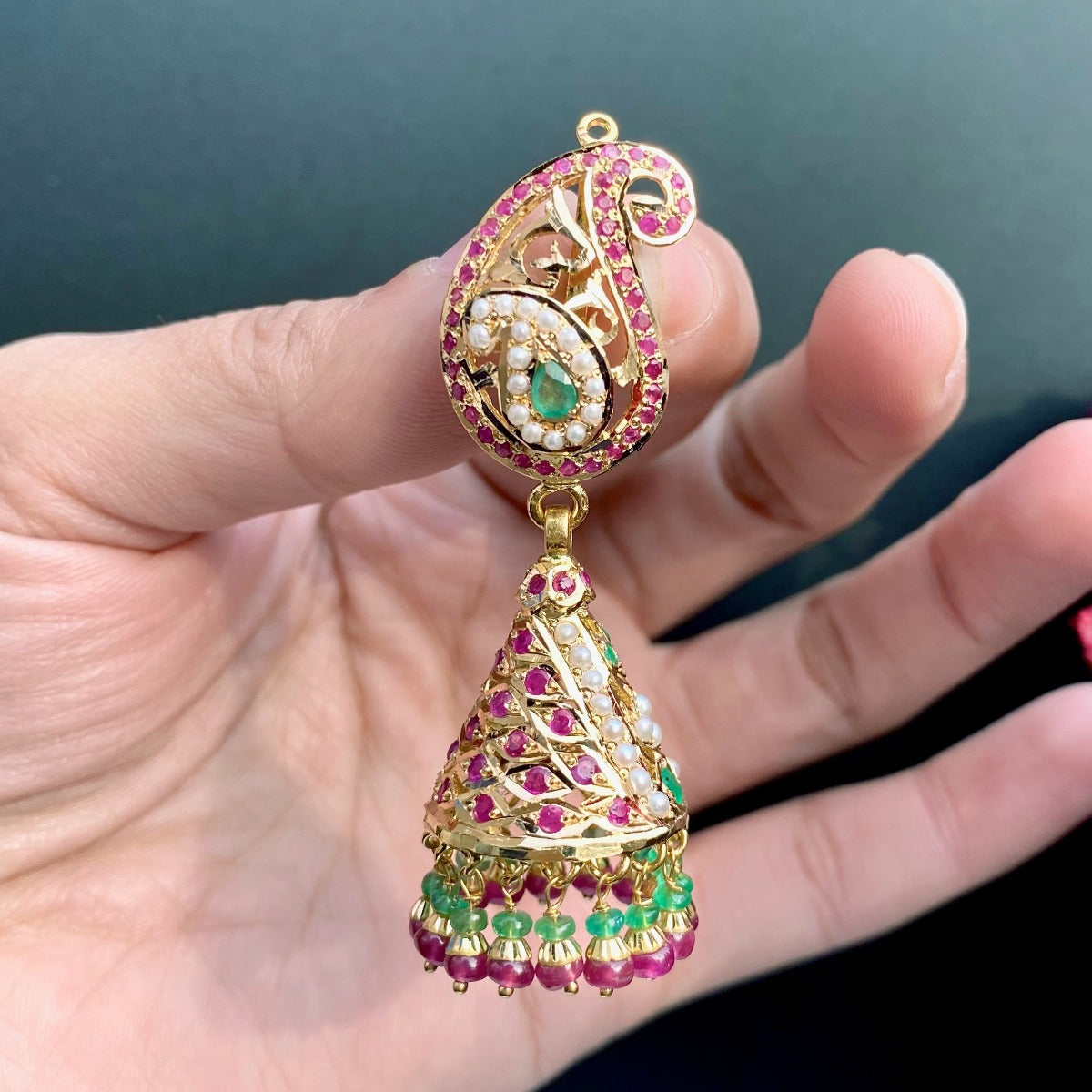 22k gold indian jhumka earrings near me